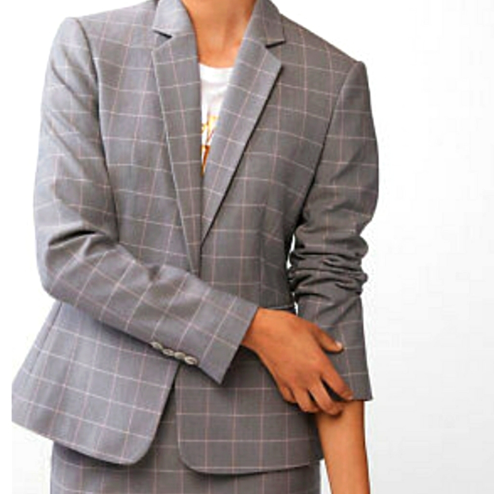 NEW NWT EXPRESS WINDOWPANE NOTCH COLLAR BLAZER SIZE 00